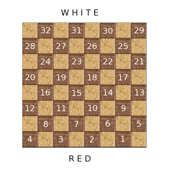 Draughts numbering system image